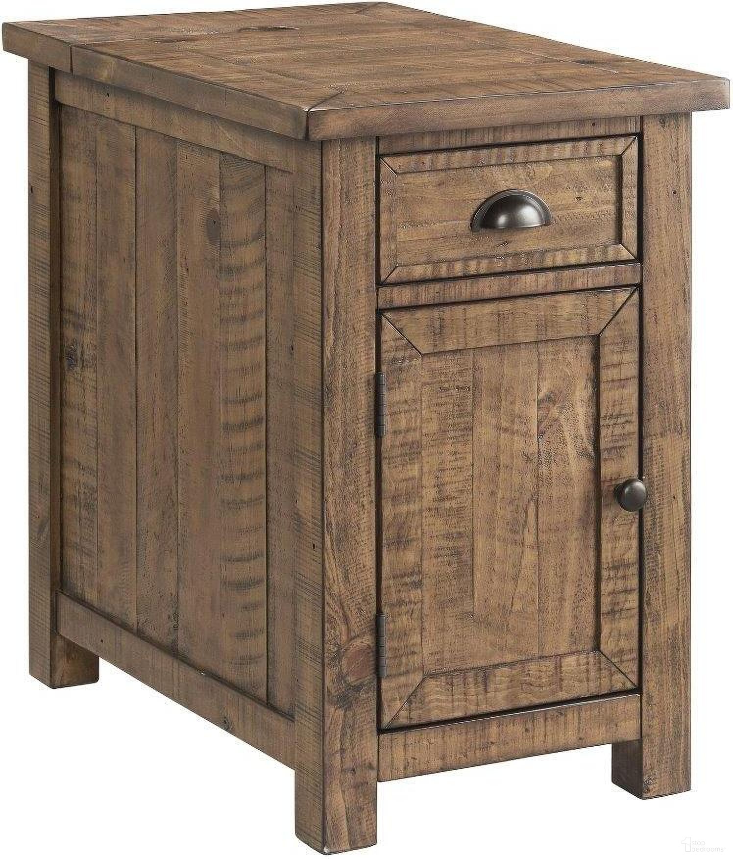 The appearance of Monterey Chairside Table With Power In Natural designed by Martin Svensson Home in the coastal interior design. This natural piece of furniture  was selected by 1StopBedrooms from Monterey Collection to add a touch of cosiness and style into your home. Sku: 890674. Material: Wood.