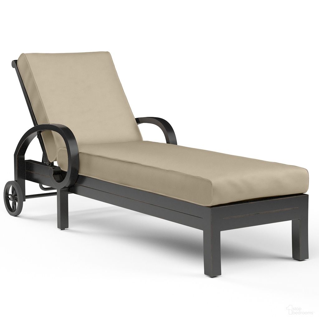 The appearance of Monterey Chaise Lounge in Linen Stone designed by Sunset West in the traditional interior design. This linen stone piece of furniture was selected by 1StopBedrooms from Monterey Collection to add a touch of cosiness and style into your home. Sku: SW3001-9-LSTN-STKIT. Material: Aluminum.