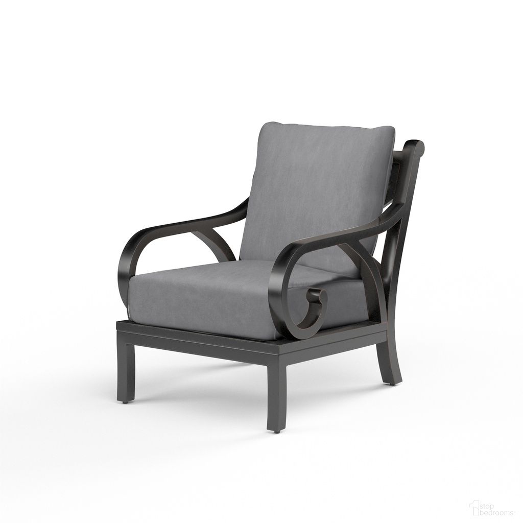The appearance of Monterey Club Chair in Canvas Granite designed by Sunset West in the traditional interior design. This canvas granite piece of furniture  was selected by 1StopBedrooms from Monterey Collection to add a touch of cosiness and style into your home. Sku: SW3001-21-5402. Material: Aluminum.