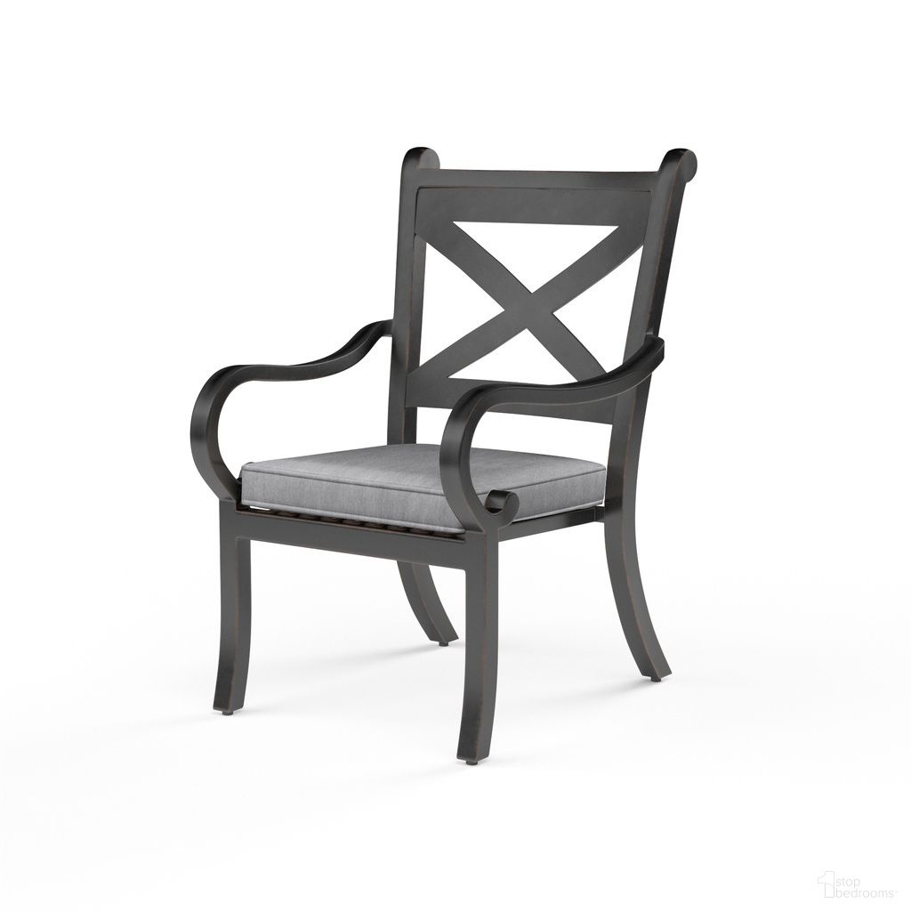 The appearance of Monterey Dining Chair in Canvas Granite designed by Sunset West in the traditional interior design. This canvas granite piece of furniture was selected by 1StopBedrooms from Monterey Collection to add a touch of cosiness and style into your home. Sku: SW3001-1-5402. Material: Aluminum.