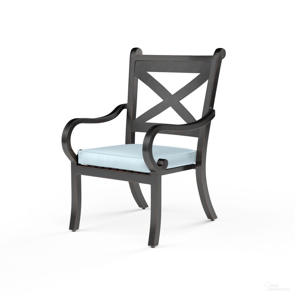 The appearance of Monterey Dining Chair in Canvas Skyline designed by Sunset West in the traditional interior design. This canvas skyline piece of furniture  was selected by 1StopBedrooms from Monterey Collection to add a touch of cosiness and style into your home. Sku: SW3001-1-14091. Material: Aluminum.