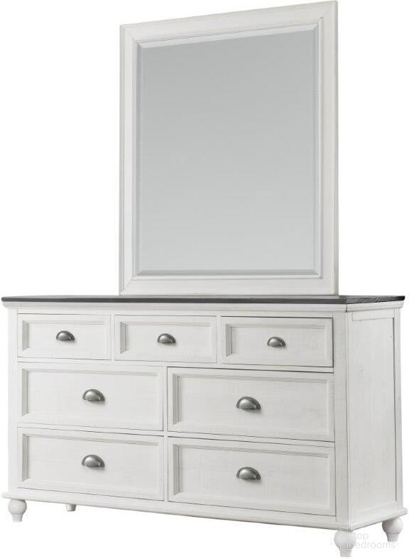 The appearance of Monterey Mirror In White Stain designed by Martin Svensson Home in the coastal interior design. This white piece of furniture  was selected by 1StopBedrooms from Monterey Collection to add a touch of cosiness and style into your home. Sku: 6908910. Material: Glass.