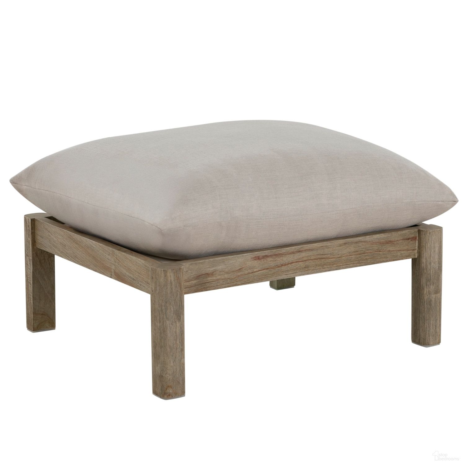 The appearance of Monterey Ottoman In Heidi Silver designed by Summer Classics in the modern / contemporary interior design. This heidi silver piece of furniture was selected by 1StopBedrooms from Monterey Collection to add a touch of cosiness and style into your home. Sku: 240527+C959F5025N. Material: Teak.