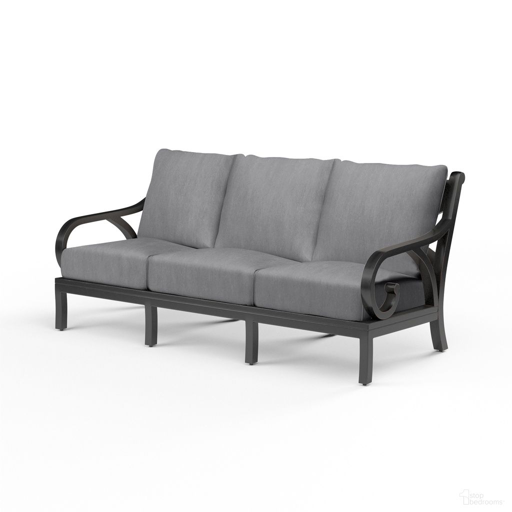 The appearance of Monterey Sofa in Canvas Granite designed by Sunset West in the traditional interior design. This canvas granite piece of furniture was selected by 1StopBedrooms from Monterey Collection to add a touch of cosiness and style into your home. Sku: SW3001-23-5402. Material: Aluminum.