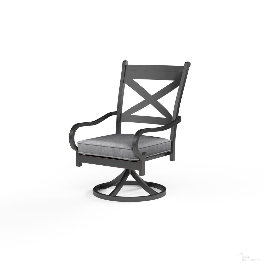 The appearance of Monterey Swivel Dining Chair in Canvas Granite designed by Sunset West in the traditional interior design. This canvas granite piece of furniture was selected by 1StopBedrooms from Monterey Collection to add a touch of cosiness and style into your home. Sku: SW3001-11-5402. Material: Aluminum.