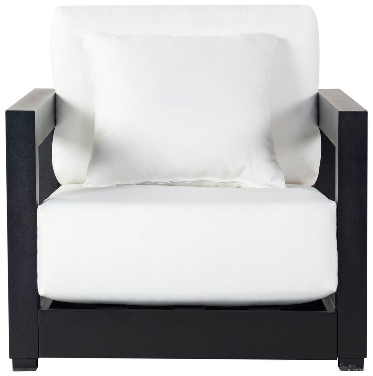 The appearance of Montford Armchair In Black and Beige designed by Safavieh Couture in the modern / contemporary interior design. This black and beige piece of furniture  was selected by 1StopBedrooms from Montford Collection to add a touch of cosiness and style into your home. Sku: CPT1000B. Material: Aluminum.