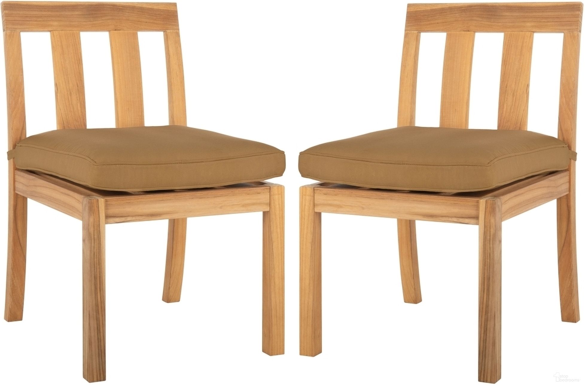The appearance of Montford Brazilian Dining Chair Set of 2 In Natural and Brown designed by Safavieh Couture in the modern / contemporary interior design. This natural and brown piece of furniture  was selected by 1StopBedrooms from Montford Collection to add a touch of cosiness and style into your home. Sku: CPT1006B-SET2. Material: Wood.