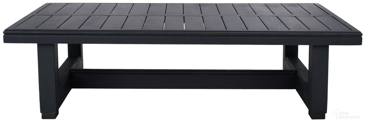 The appearance of Montford Coffee Table In Black designed by Safavieh Couture in the modern / contemporary interior design. This black piece of furniture  was selected by 1StopBedrooms from Montford Collection to add a touch of cosiness and style into your home. Sku: CPT1001B. Material: Aluminum. Table Top Shape: Rectangular.