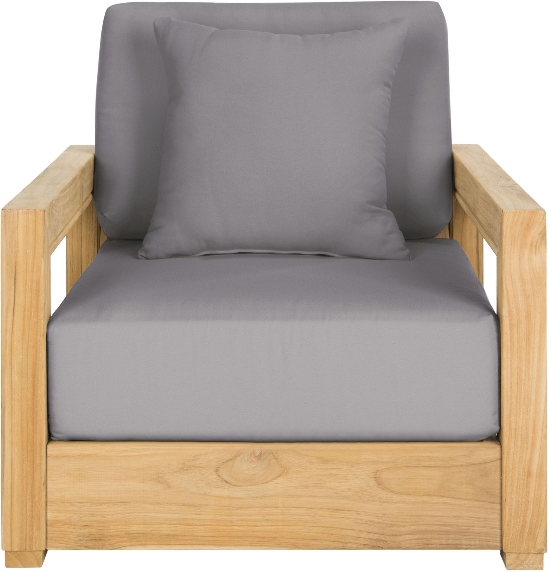 The appearance of Montford Teak Armchair Casing In Grey designed by Safavieh Couture in the modern / contemporary interior design. This grey piece of furniture  was selected by 1StopBedrooms from Montford Collection to add a touch of cosiness and style into your home. Sku: CPT1000C-CASING. Material: Linen.