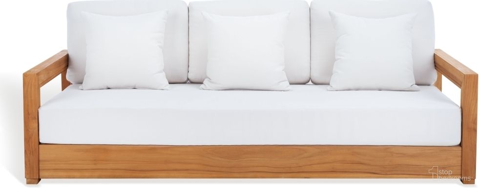 The appearance of Montforound 3-Seat Bench Casing In White designed by Safavieh Couture in the modern / contemporary interior design. This white piece of furniture  was selected by 1StopBedrooms from Montforound Collection to add a touch of cosiness and style into your home. Sku: CPT1004D-CASING. Material: Linen.