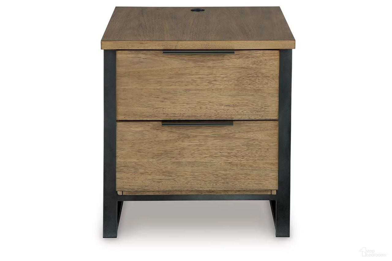 The appearance of Montia End Table In Light Brown designed by Signature Design by Ashley in the modern / contemporary interior design. This light brown piece of furniture was selected by 1StopBedrooms from Montia Collection to add a touch of cosiness and style into your home. Sku: T602-3. Material: Wood.