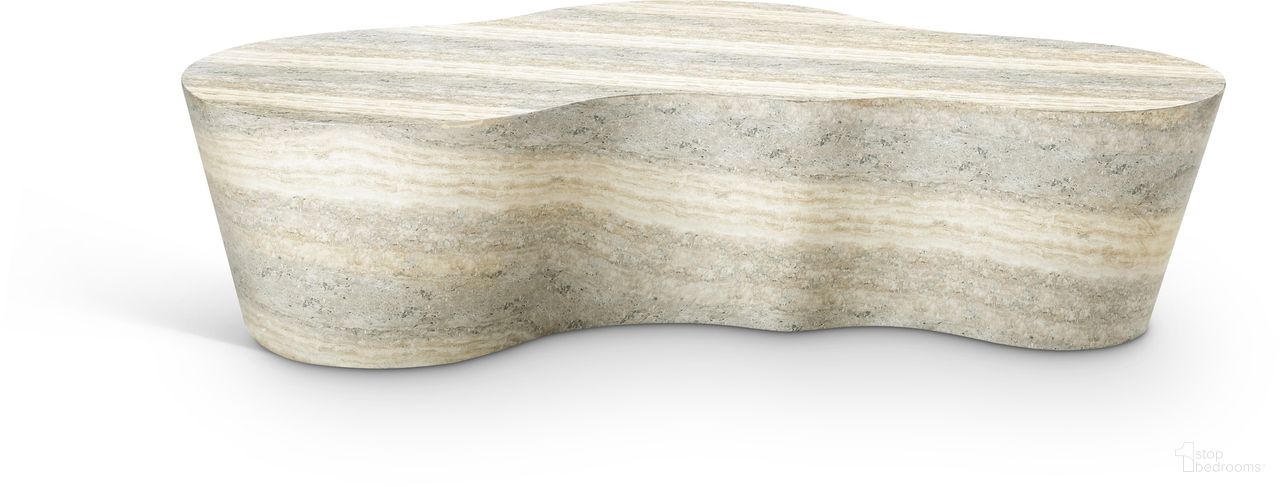 The appearance of Monza Concrete Coffee Table In Travertine designed by Meridian in the modern / contemporary interior design. This travertine piece of furniture  was selected by 1StopBedrooms from Monza Collection to add a touch of cosiness and style into your home. Sku: 99033Travertine-CT. Material: Concrete.