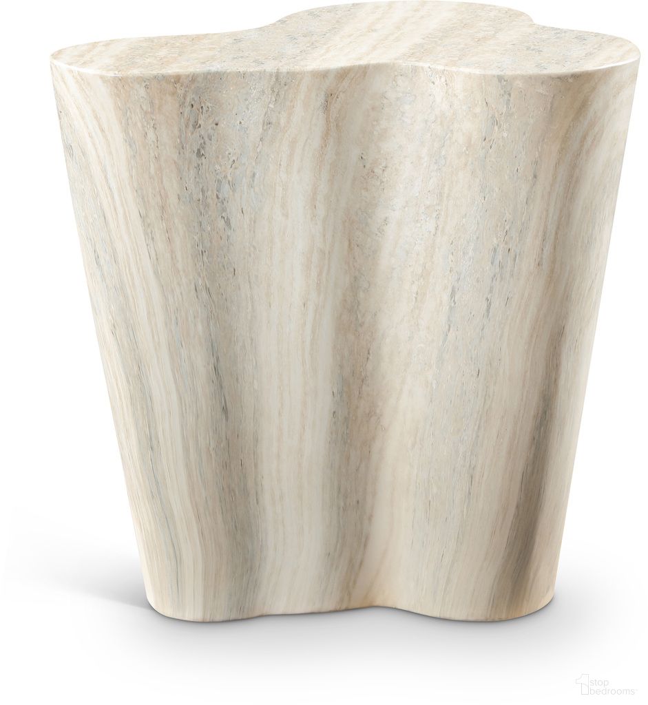 The appearance of Monza Concrete End Table In Travertine designed by Meridian in the modern / contemporary interior design. This travertine piece of furniture  was selected by 1StopBedrooms from Monza Collection to add a touch of cosiness and style into your home. Sku: 99033Travertine-ET. Material: Concrete.