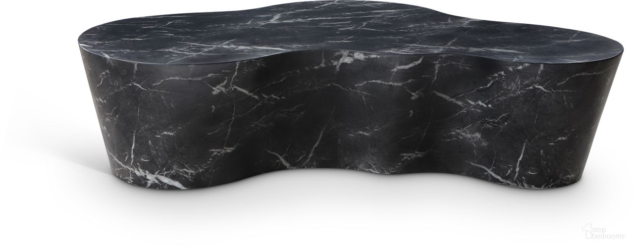 The appearance of Monza Marble Finish Concrete Coffee Table In Black designed by Meridian in the modern / contemporary interior design. This black piece of furniture  was selected by 1StopBedrooms from Monza Collection to add a touch of cosiness and style into your home. Sku: 99033Black-CT. Material: Concrete.