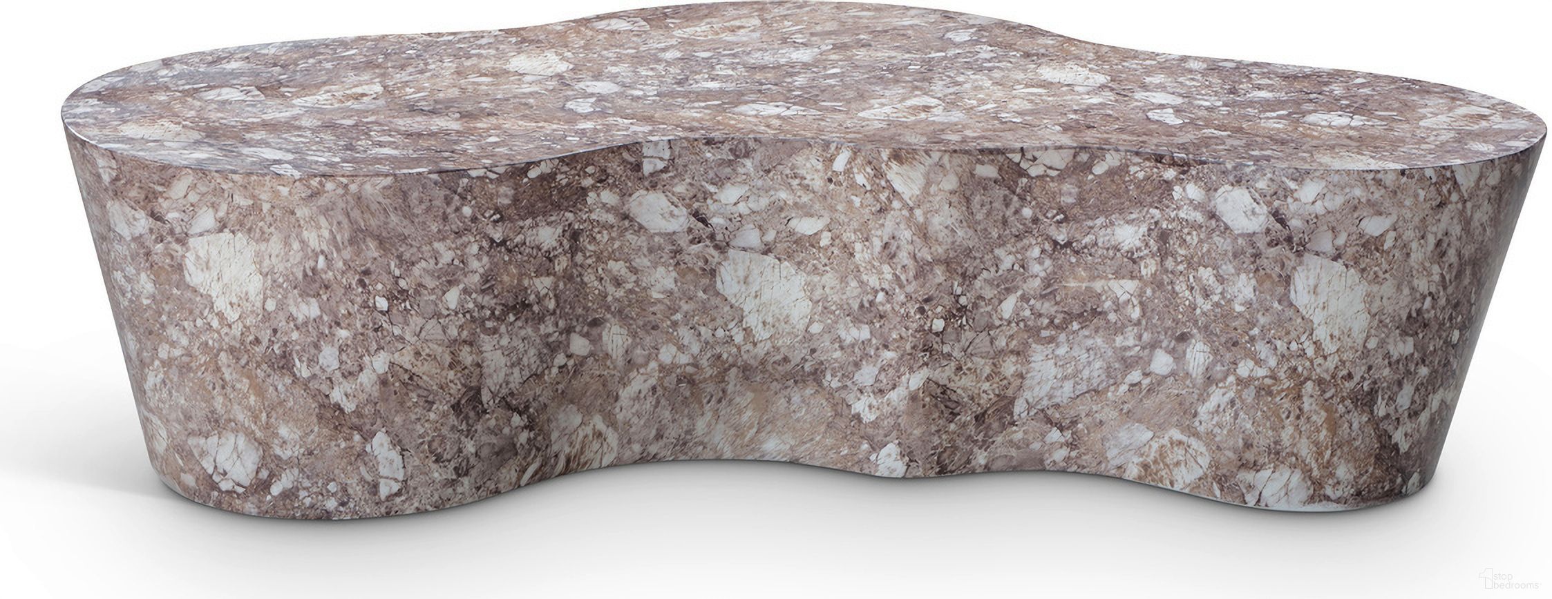 The appearance of Monza Marble Finish Concrete Coffee Table In Brown designed by Meridian in the modern / contemporary interior design. This brown piece of furniture  was selected by 1StopBedrooms from Monza Collection to add a touch of cosiness and style into your home. Sku: 99033Brown-CT. Material: Concrete.
