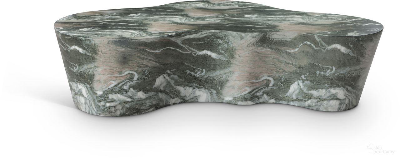 The appearance of Monza Marble Finish Concrete Coffee Table In Green designed by Meridian in the modern / contemporary interior design. This green piece of furniture  was selected by 1StopBedrooms from Monza Collection to add a touch of cosiness and style into your home. Sku: 99033Green-CT. Material: Concrete.