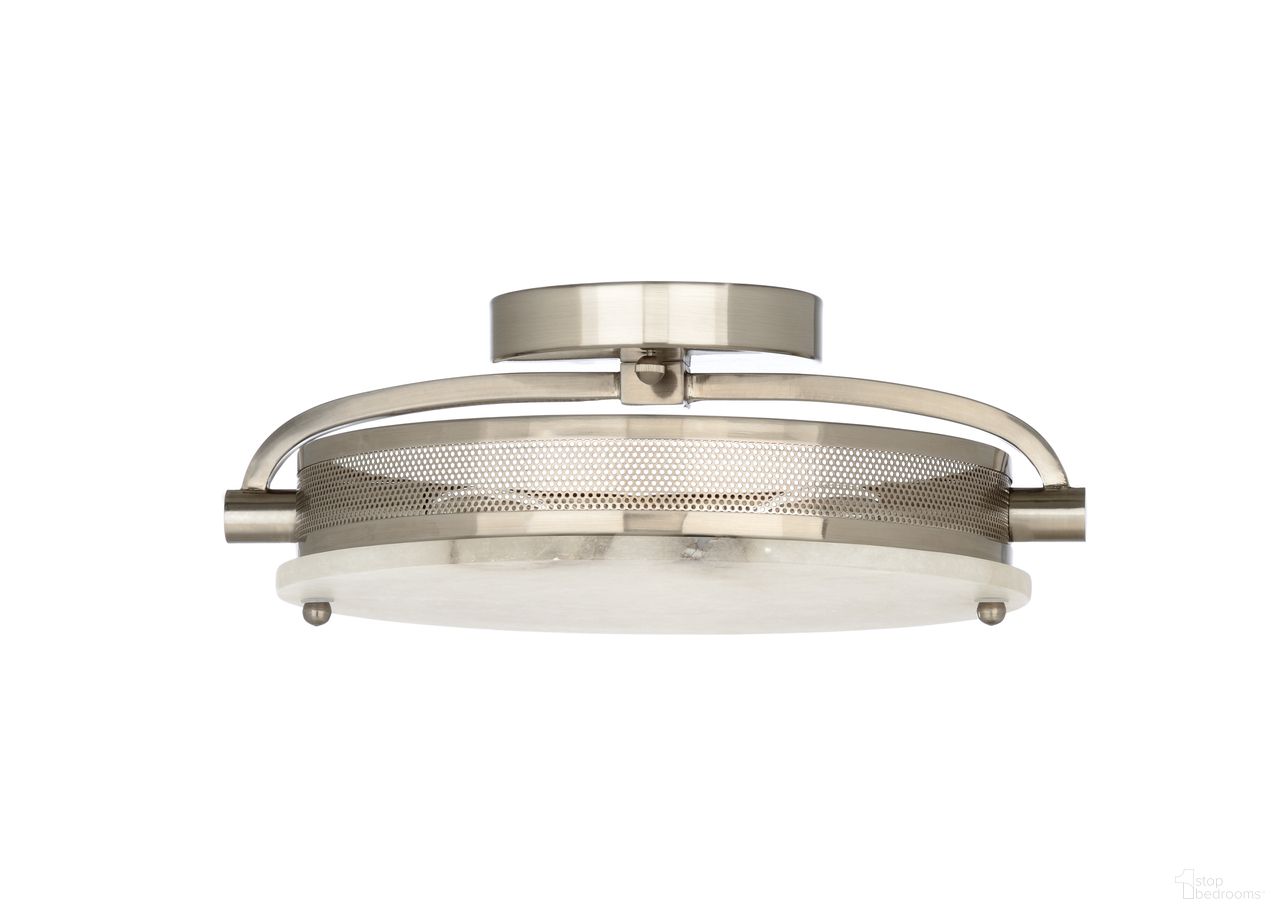 The appearance of Moon Flush Mount In Silver designed by Wildwood in the modern / contemporary interior design. This silver piece of furniture was selected by 1StopBedrooms from Wildwood Collection to add a touch of cosiness and style into your home. Sku: 67235. Material: Alabaster.