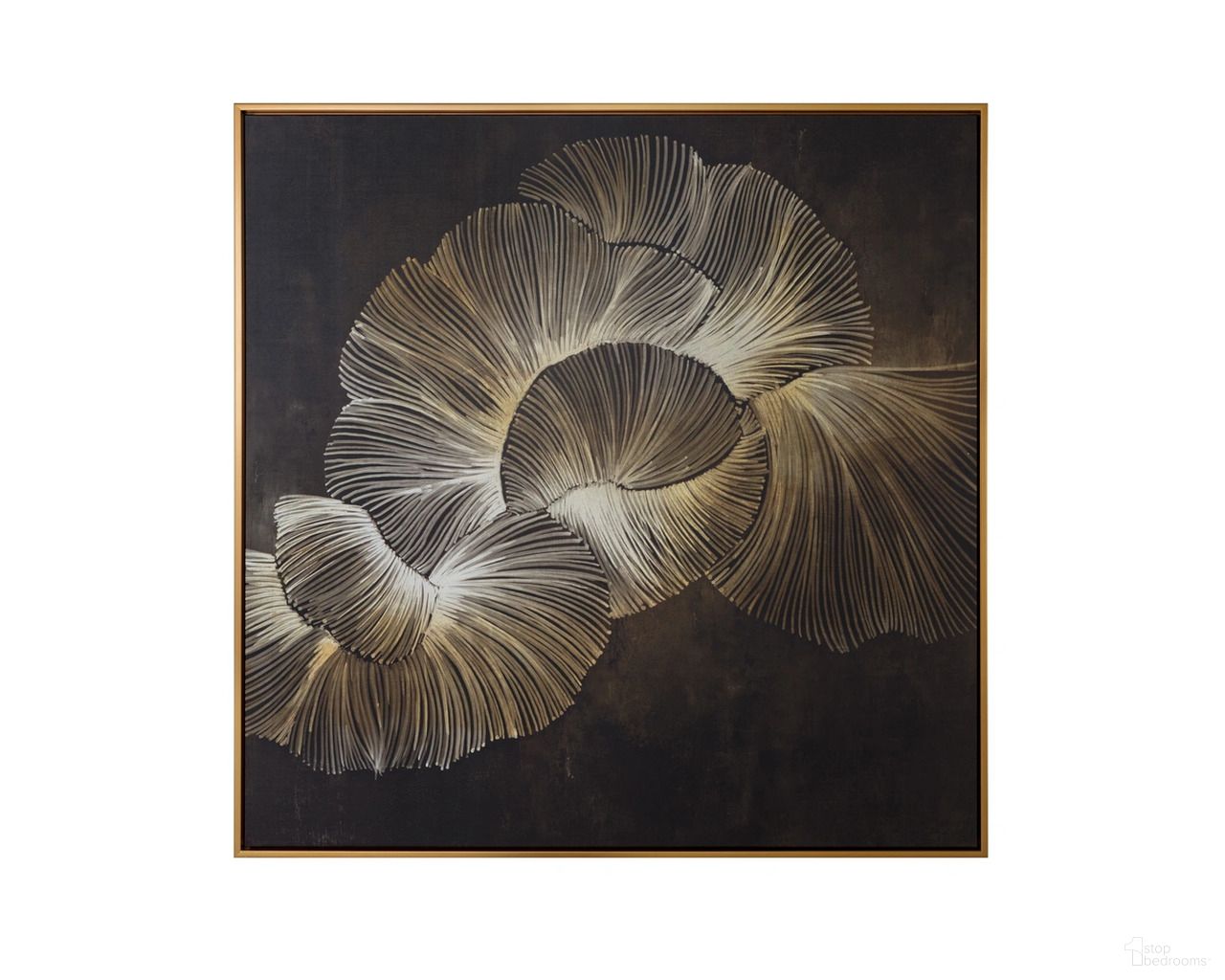 Moonflower 60" x 60" Accent Wall Art In Satin Gold