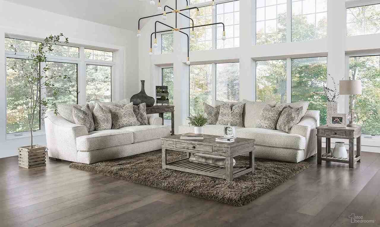 Moorpark Living Room Set In Off White