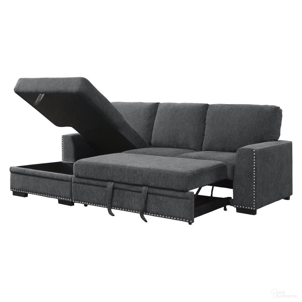 The appearance of Morelia 2-Piece Sectional with Pull-out Bed and Left Chaise with Hidden Storage In Charcoal designed by Homelegance in the modern / contemporary interior design. This charcoal piece of furniture was selected by 1StopBedrooms from Morelia Collection to add a touch of cosiness and style into your home. Sku: 9468CC-LC;9468CC-2R. Material: Chenille. Layout: Sofa & Chaise. Orientation: LAF.