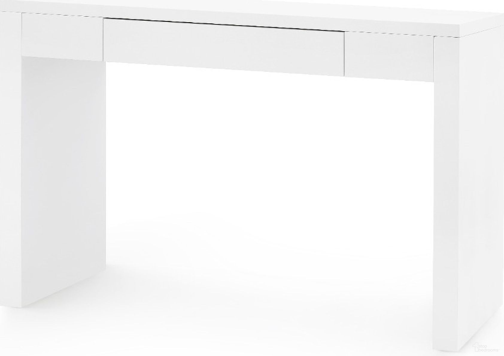 The appearance of Morgan Console Table In Chiffon White designed by Villa & House in the transitional interior design. This white piece of furniture  was selected by 1StopBedrooms from Morgan Collection to add a touch of cosiness and style into your home. Sku: MOR-400-09. Material: Wood.