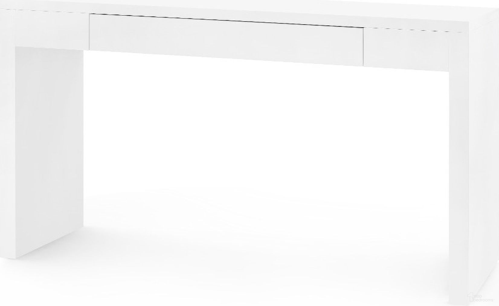 The appearance of Morgan Large Console Table In Chiffon White designed by Villa & House in the transitional interior design. This white piece of furniture  was selected by 1StopBedrooms from Morgan Collection to add a touch of cosiness and style into your home. Sku: MOR-410-09. Material: Wood.