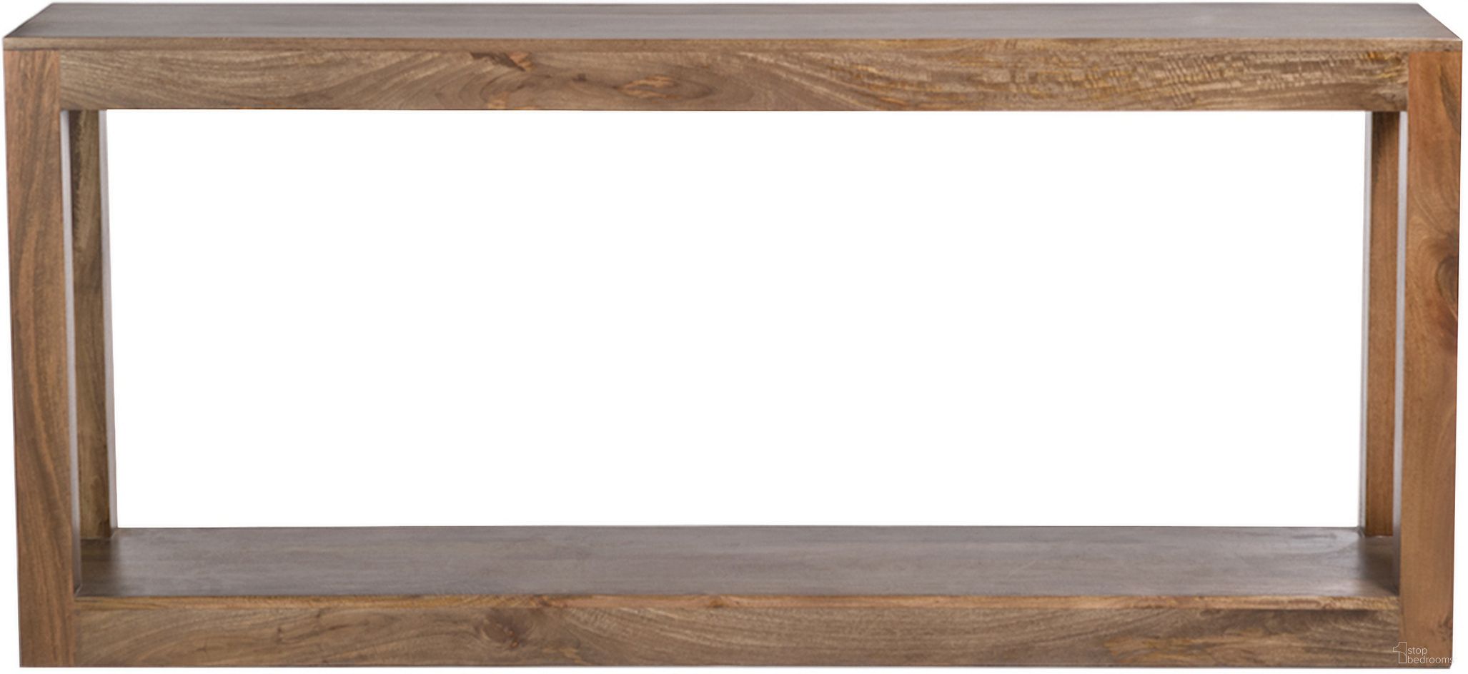 Morgan Solid Mango Brindled Ash Wood 72 Inch Console Table In Brown