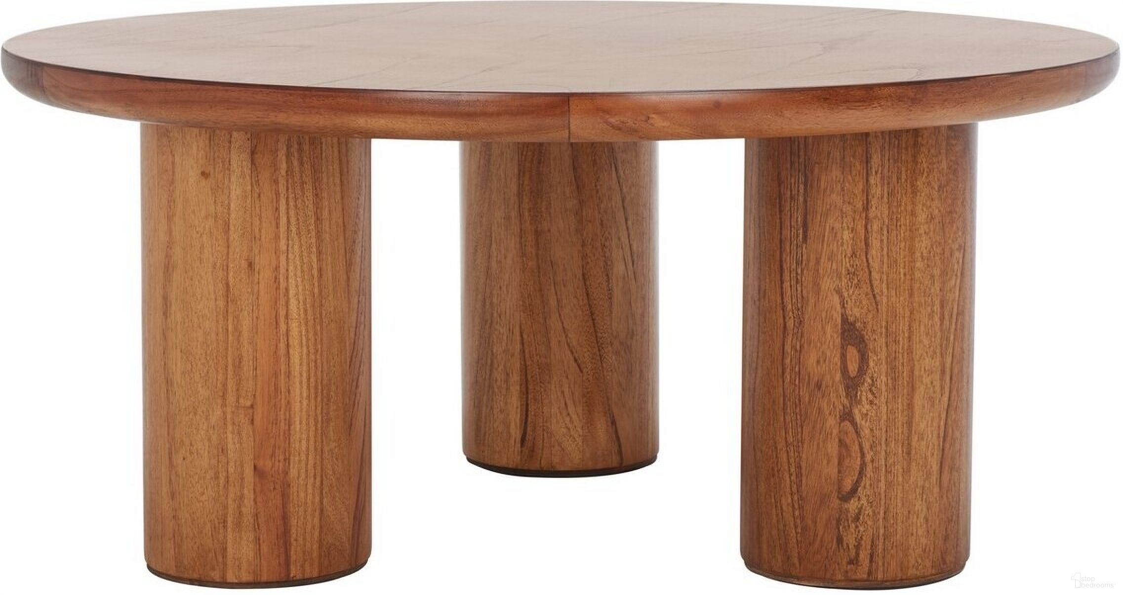 The appearance of Mork 3 Leg Round Coffee Table in Natural designed by Safavieh in the modern / contemporary interior design. This natural piece of furniture was selected by 1StopBedrooms from Mork Collection to add a touch of cosiness and style into your home. Sku: COF6604A. Material: Wood.