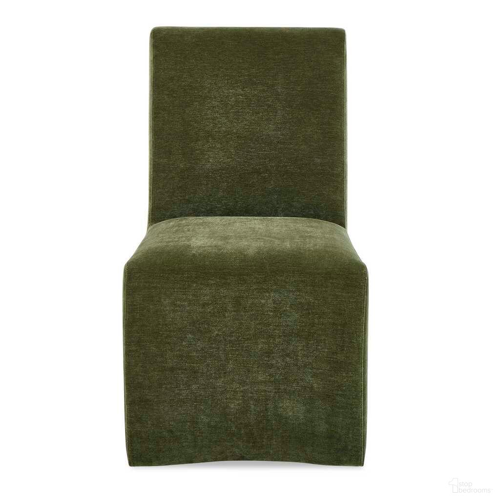 The appearance of Moro Armless Moss Dining Chair In Green designed by Uttermost in the modern / contemporary interior design. This green piece of furniture was selected by 1StopBedrooms from Moro Collection to add a touch of cosiness and style into your home. Sku: 53027. Material: Plywood. Chair Type: Side Chair.