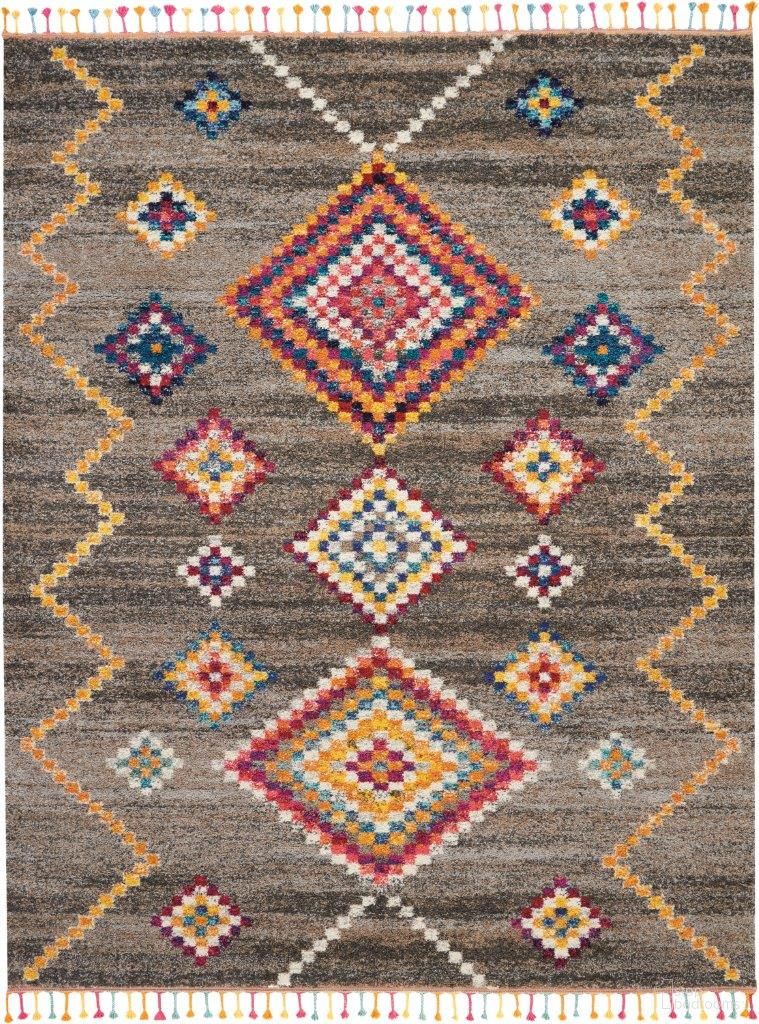Moroccan Casbah Grey 8'10" x 12' Area Rug