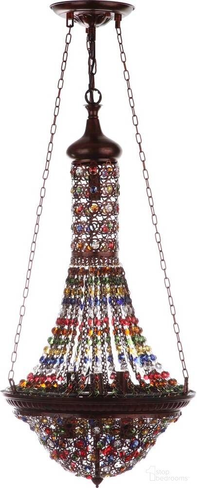 Moroccan Dark Bronze Gentle 15.25 Inch Pendant Lamp