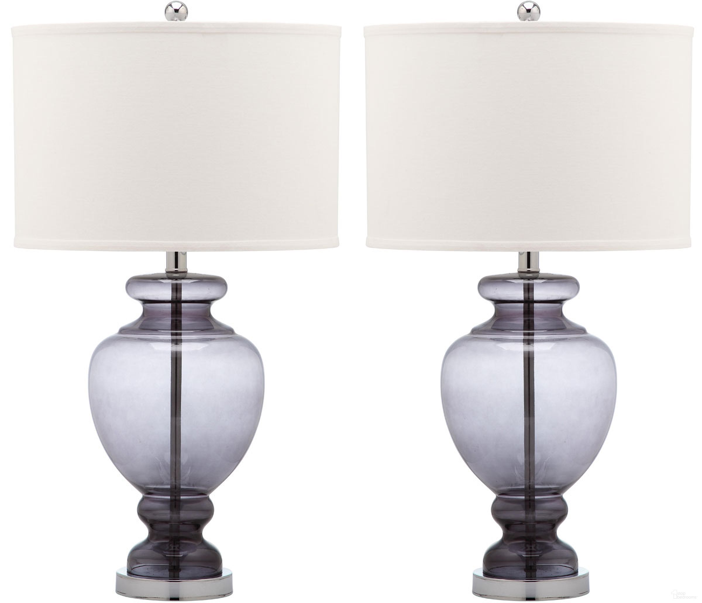 Morocco Grey 27 Inch Glass Table Lamp Set of 2
