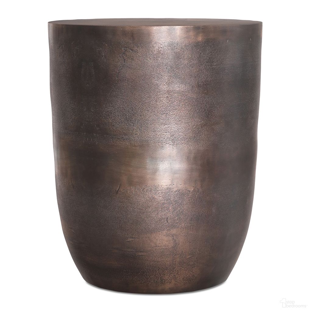 The appearance of Morris Metal Accent Table In Antique Copper designed by Simpli Home in the modern / contemporary interior design. This antique copper piece of furniture  was selected by 1StopBedrooms from Morris Collection to add a touch of cosiness and style into your home. Sku: AXCMTMOR-AC. Material: Aluminium.
