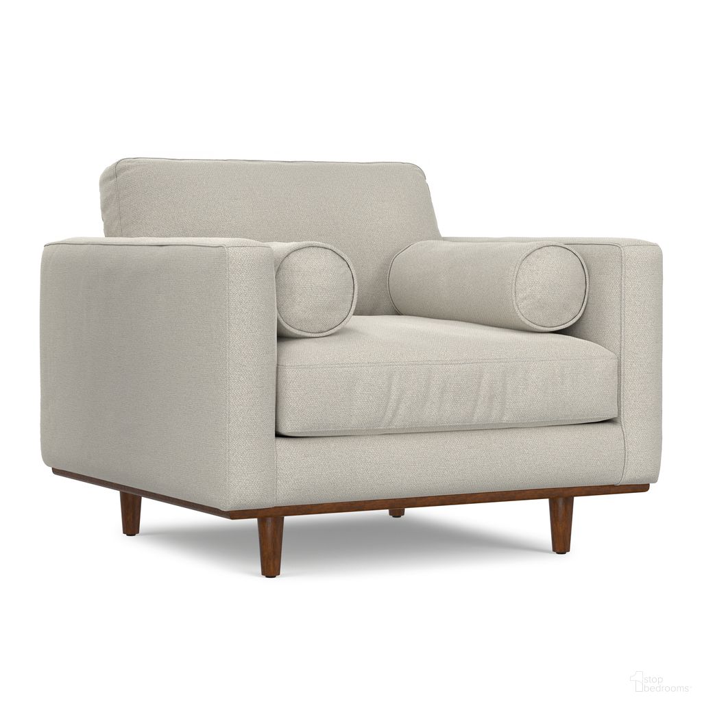 The appearance of Morrison Performance Fabric Arm Chair In Cream White designed by Simpli Home in the transitional interior design. This cream white piece of furniture was selected by 1StopBedrooms from Morrison Collection to add a touch of cosiness and style into your home. Sku: AXCACHMOR-CRW. Material: Recycled Polyester.