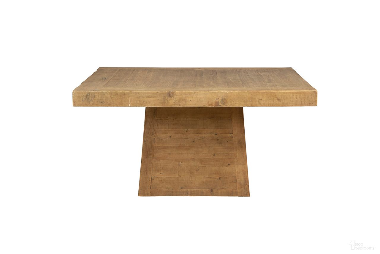 The appearance of Morrisville Square Dining Table designed by Furniture Classics in the transitional interior design. This  piece of furniture  was selected by 1StopBedrooms from Morrisville Collection to add a touch of cosiness and style into your home. Sku: 20-538. Table Base Style: Pedestal. Table Top Shape: Square. Size: 60". Material: Reclaimed Pine.