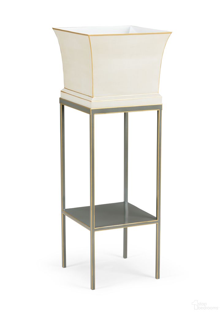 Morrow Tole Planter In Gray