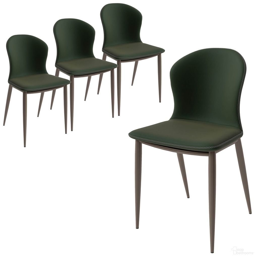 The appearance of Mosaic Modern Dining Chair Set of 4 In Olive Green Fabric designed by LeisureMod in the modern / contemporary interior design. This olive green piece of furniture was selected by 1StopBedrooms from Mosaic Collection to add a touch of cosiness and style into your home. Sku: MC44OG4. Material: Fabric. Chair Type: Side Chair.