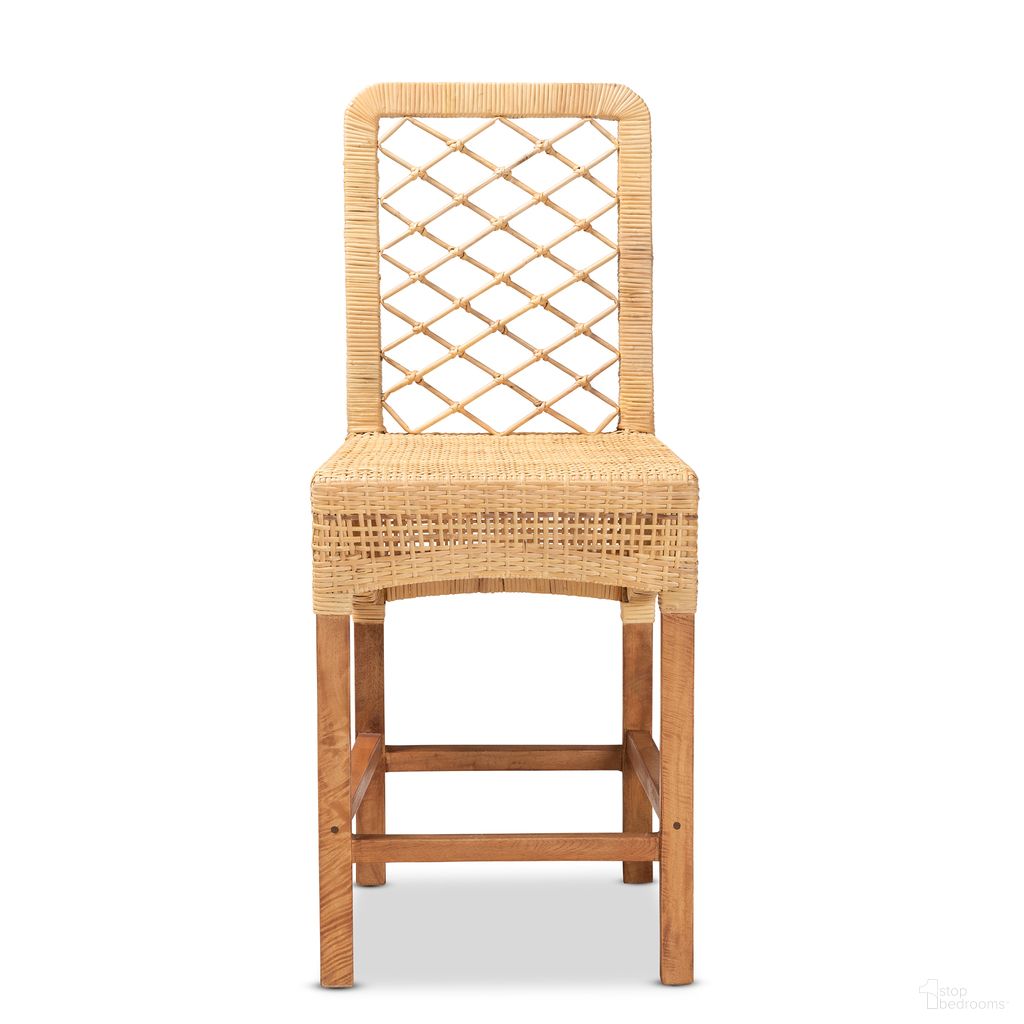 The appearance of Moscow Rattan and Mahogany Wood Counter Stool In Walnut Brown and Natural designed by Baxton Studio in the bohemian interior design. This walnut and natural piece of furniture  was selected by 1StopBedrooms from Moscow Collection to add a touch of cosiness and style into your home. Sku: Moscow-Teak-CS. Material: Mahogany.