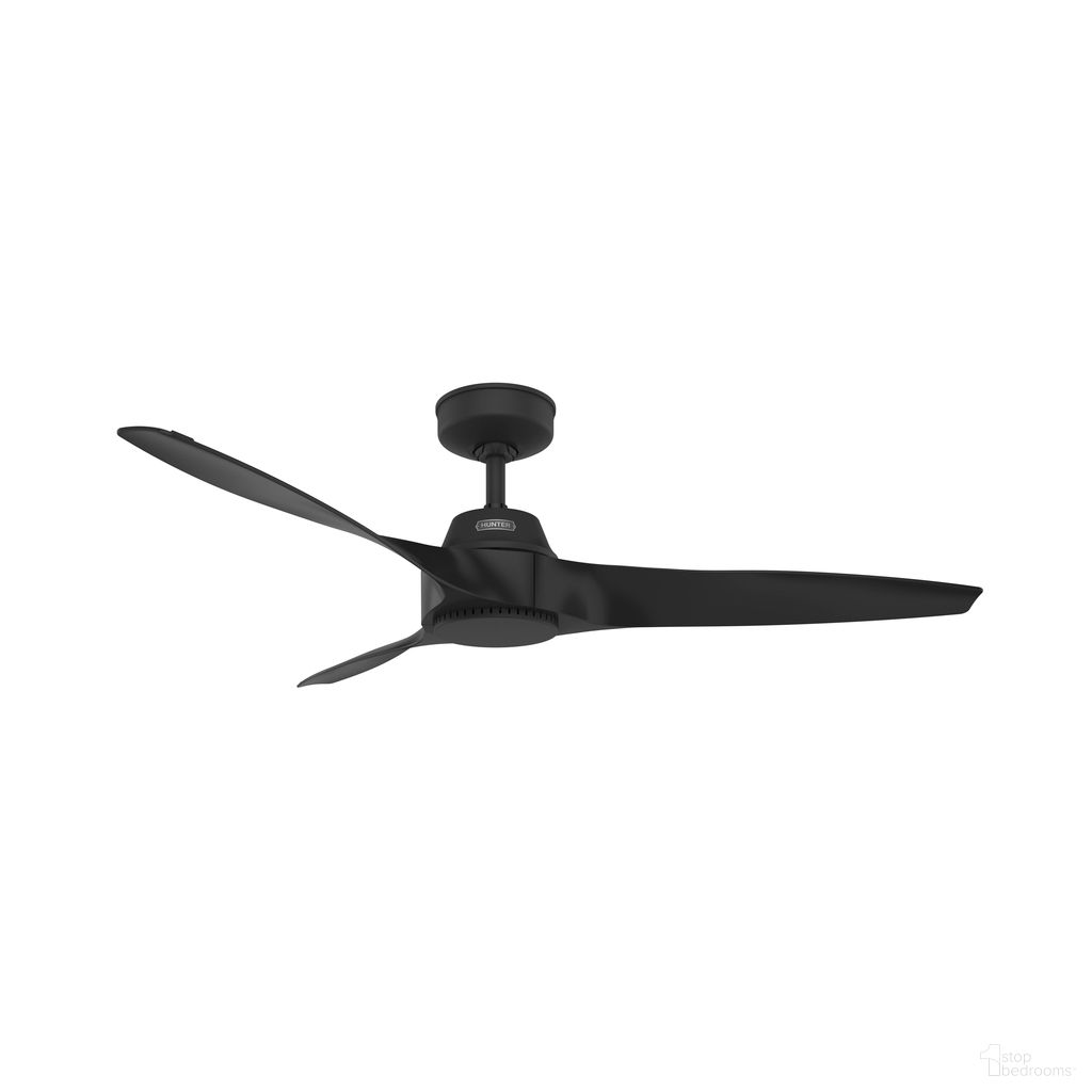 The appearance of Mosley 52 Inch Damp Rated Ceiling Fan and Wall Control In Matte Black designed by Hunter Fan in the industrial interior design. This matte black piece of furniture  was selected by 1StopBedrooms from Mosley Collection to add a touch of cosiness and style into your home. Sku: 52616. Material: Plastic.