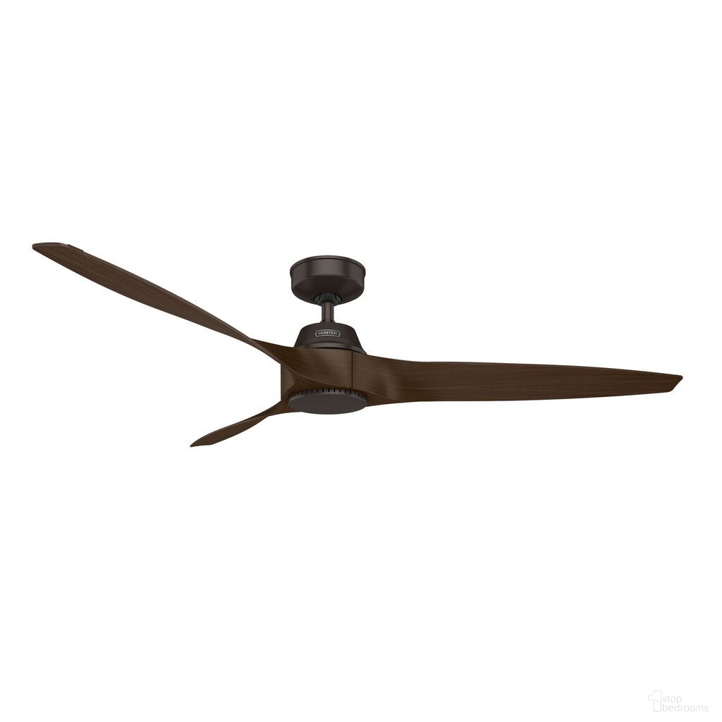 The appearance of Mosley 60 Inch Energy Star Damp Rated Ceiling Fan and Wall Control In Premier Bronze and Brushed Cocoa designed by Hunter Fan in the transitional interior design. This premier bronze/brushed cocoa piece of furniture  was selected by 1StopBedrooms from Mosley Collection to add a touch of cosiness and style into your home. Sku: 53649. Material: Plastic.