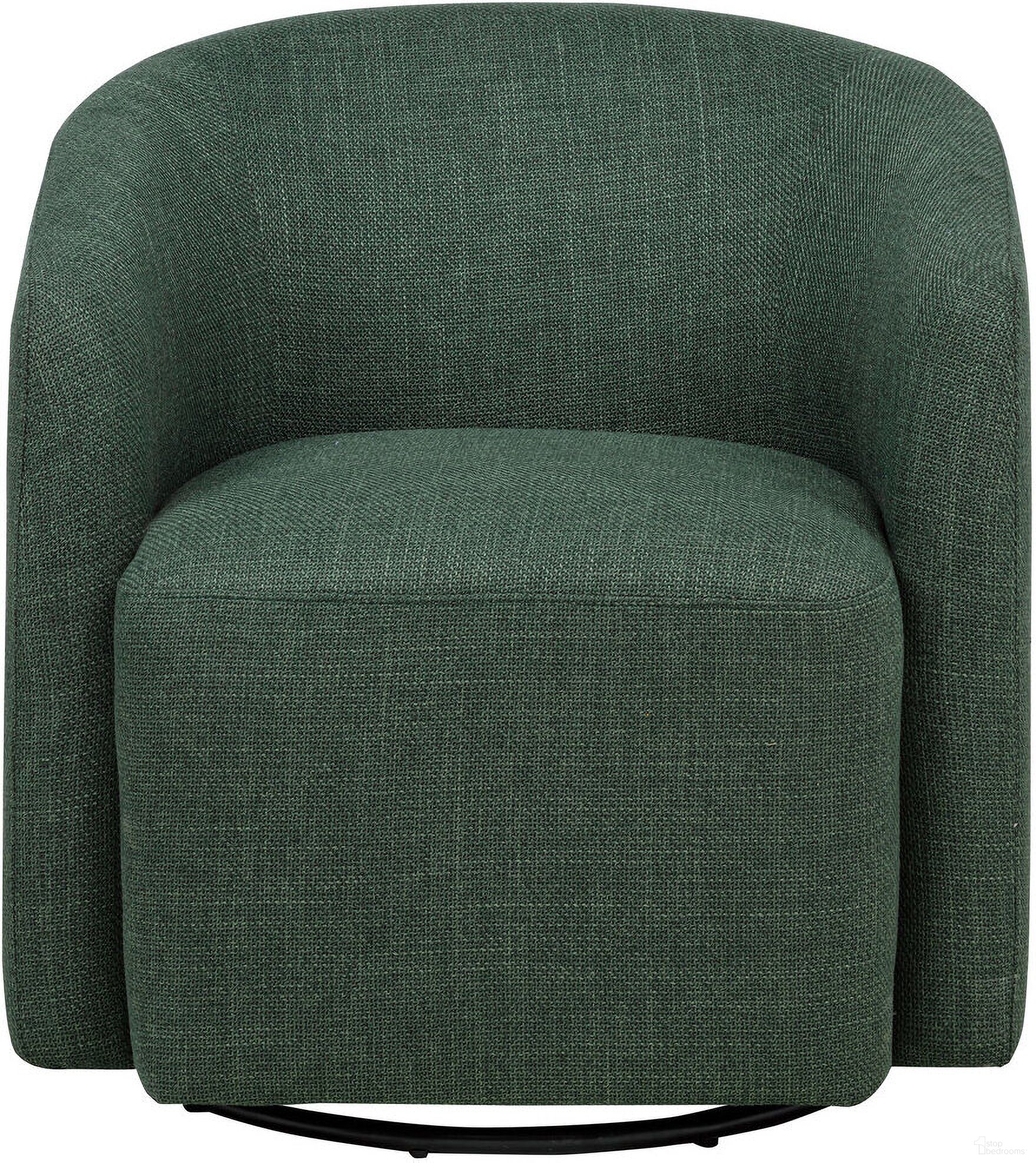 The appearance of Mossbrook Fabric Upholstered Swivel Accent Chair In Green designed by Coaster in the transitional interior design. This green piece of furniture was selected by 1StopBedrooms from Mossbrook Collection to add a touch of cosiness and style into your home. Sku: 903222. Material: Veneer.