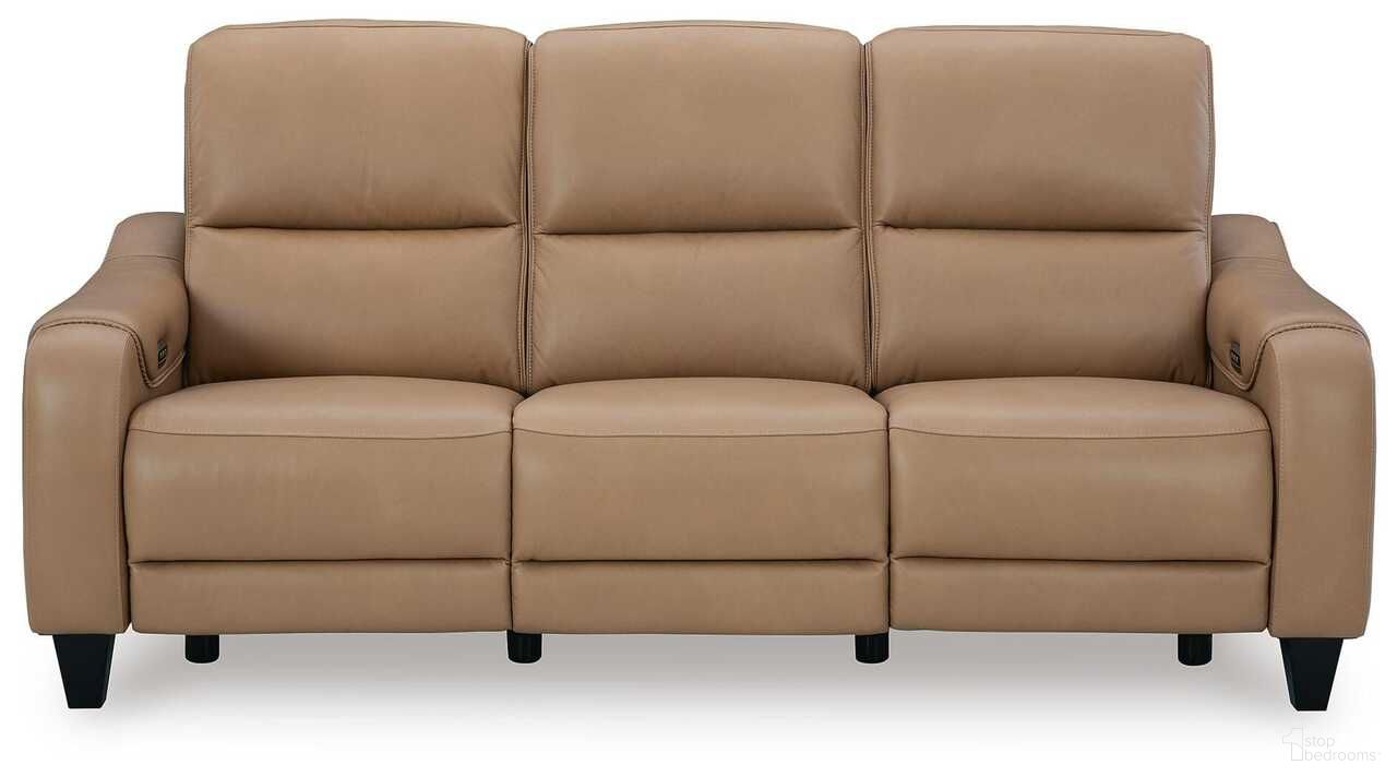 The appearance of Mosswell Power Reclining Sofa In Toffee designed by Signature Design by Ashley in the modern / contemporary interior design. This toffee piece of furniture was selected by 1StopBedrooms from Mosswell Collection to add a touch of cosiness and style into your home. Sku: U6600015. Material: Leather.