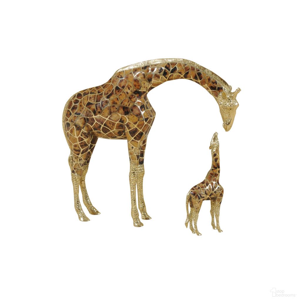 The appearance of Mother's Pride Giraffes Set of 2 In Brass designed by Maitland-Smith in the modern / contemporary interior design. This brass piece of furniture was selected by 1StopBedrooms from Maitland Smith Collection to add a touch of cosiness and style into your home. Sku: 8180-10. Material: Brass.