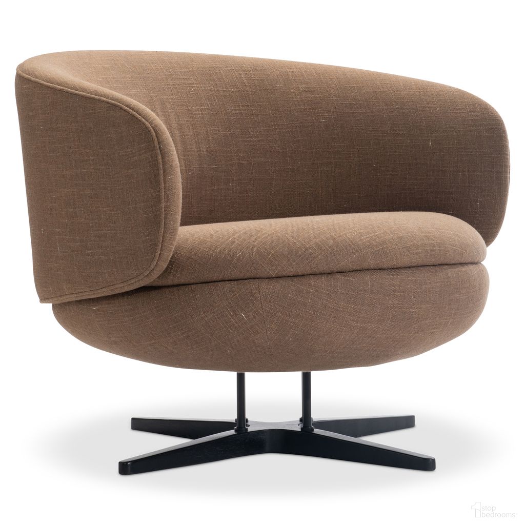 The appearance of Moxi Fabric Swivel Chair In Brown designed by Bernhardt in the modern / contemporary interior design. This brown piece of furniture  was selected by 1StopBedrooms from Moxi Collection to add a touch of cosiness and style into your home. Sku: L752SO. Material: Fabric.