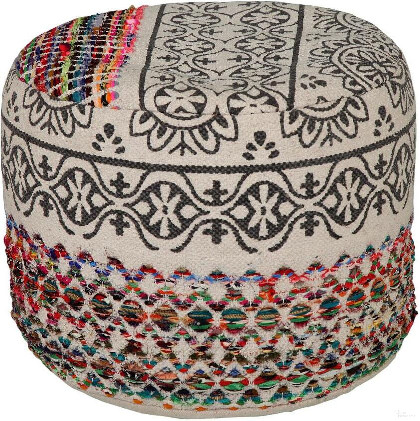 The appearance of Moyra Floral/Botanical Flatweave Cotton Blend Ottoman Pouf In Multi and Beige designed by Rajani Home in the bohemian interior design. This multi and beige piece of furniture was selected by 1StopBedrooms from Bova Collection to add a touch of cosiness and style into your home. Sku: 6C931508G49348. Material: Cotton.