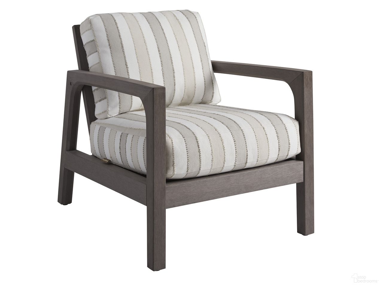 The appearance of Mozambique Wing Chair In Gray and Taupe designed by Tommy Bahama in the modern / contemporary interior design. This gray/taupe piece of furniture was selected by 1StopBedrooms from Mozambique Collection to add a touch of cosiness and style into your home. Sku: 3370-10-40. Material: Teak.