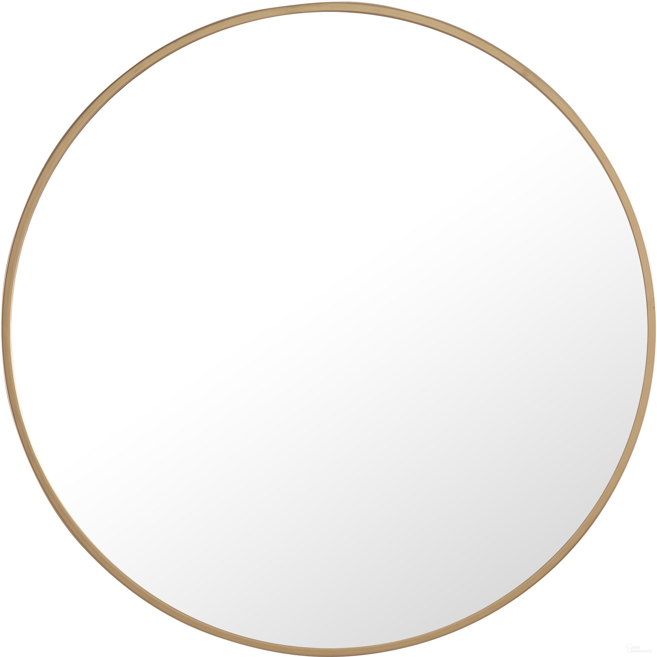 The appearance of Mr4032br Eternity 24" Round Brass Mirror designed by Elegant Lighting in the modern / contemporary interior design. This brown piece of furniture  was selected by 1StopBedrooms from Eternity Collection to add a touch of cosiness and style into your home. Sku: MR4032BR. Material: Metal.