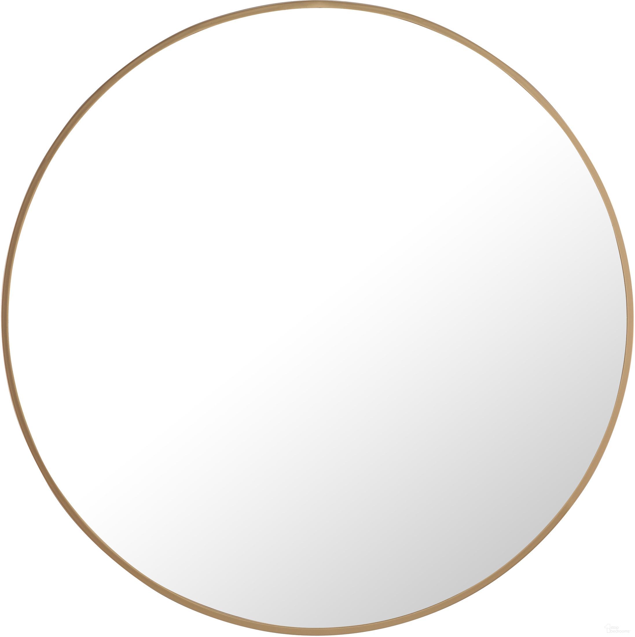 The appearance of Mr4035br Eternity 28" Round Brass Mirror designed by Elegant Lighting in the modern / contemporary interior design. This brown piece of furniture  was selected by 1StopBedrooms from Eternity Collection to add a touch of cosiness and style into your home. Sku: MR4035BR. Material: Metal.