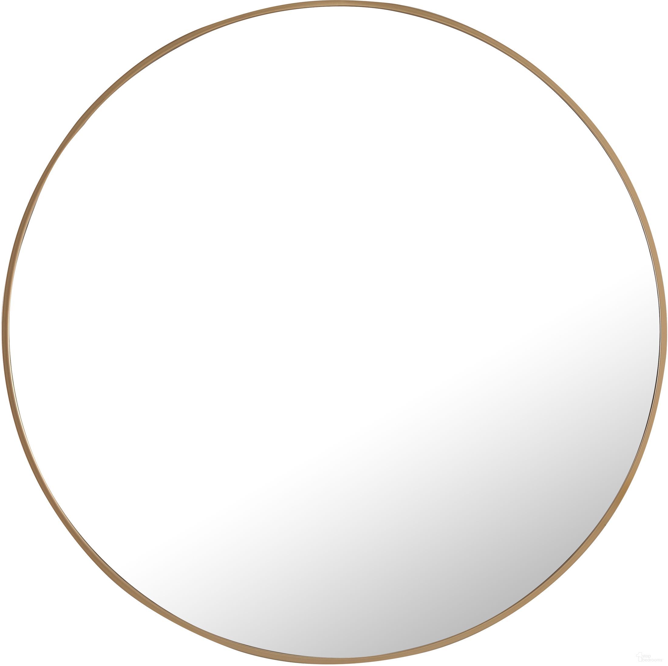 The appearance of Mr4038br Eternity 32" Round Brass Mirror designed by Elegant Lighting in the modern / contemporary interior design. This brown piece of furniture  was selected by 1StopBedrooms from Eternity Collection to add a touch of cosiness and style into your home. Sku: MR4038BR. Material: Metal.