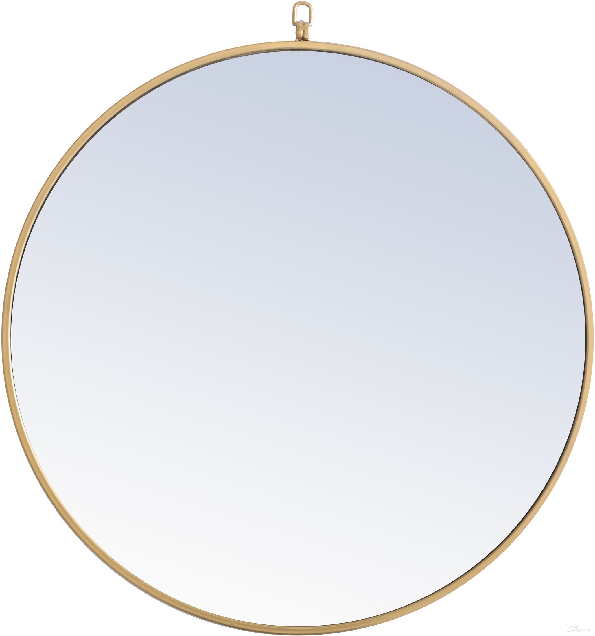 The appearance of Mr4055br Eternity 28" Round Brass Mirror designed by Elegant Lighting in the modern / contemporary interior design. This brown piece of furniture was selected by 1StopBedrooms from Eternity Collection to add a touch of cosiness and style into your home. Sku: MR4055BR. Material: Metal.